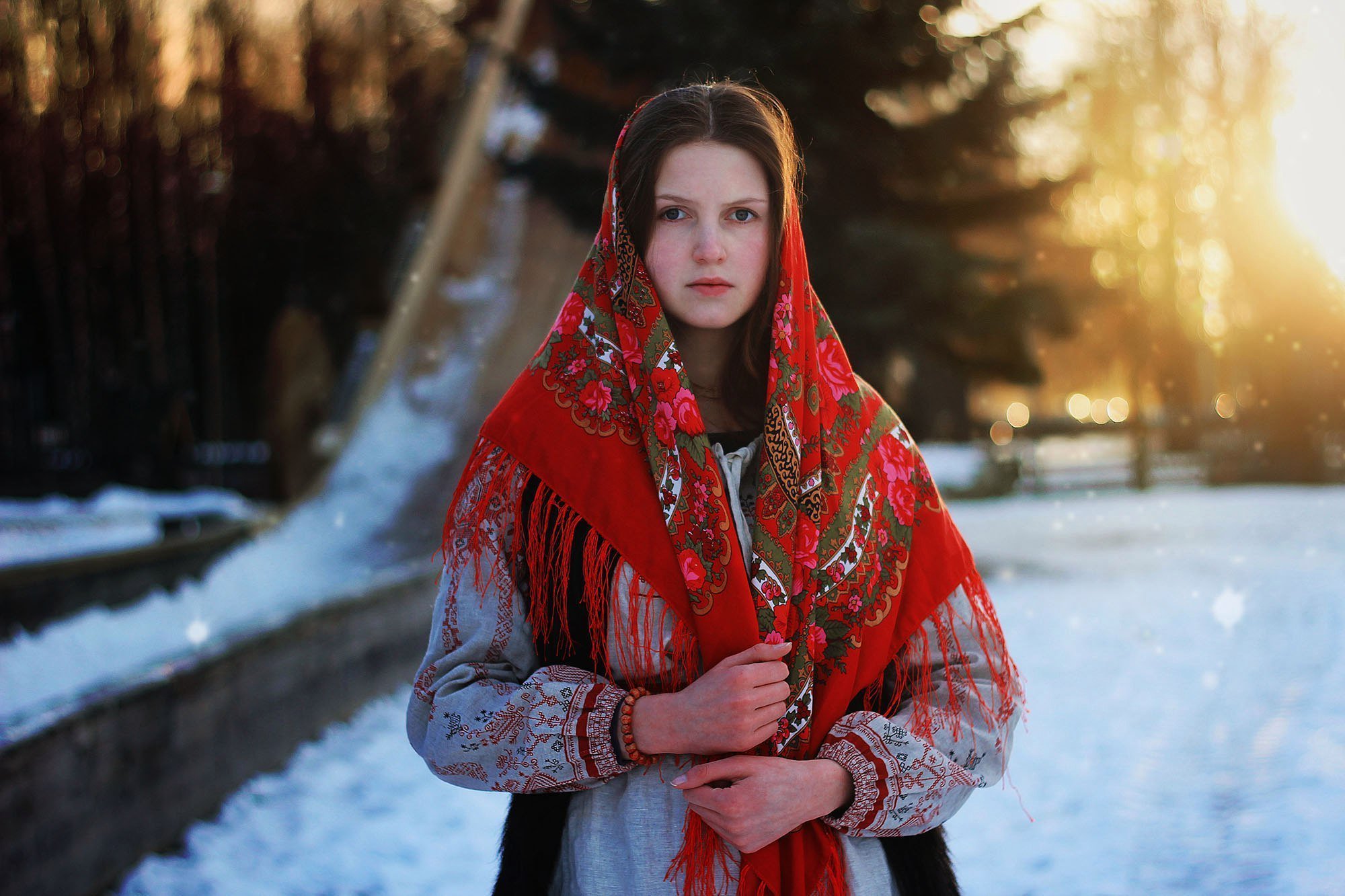 Girls in Slavic costumes in Luyang